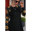 Kadın Uzun Kollu Bisiklet Yaka Krep Mini Boy Elbise - 134684 Kadın Uzun Kollu Bisiklet Yaka Krep Mini Boy Elbise - 134684