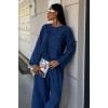Önü İnce Kordon Detaylı Ve Double Paça Pantolonlu Takım 10180 - 159417 Önü İnce Kordon Detaylı Ve Double Paça Pantolonlu Takım 10180 - 159417
