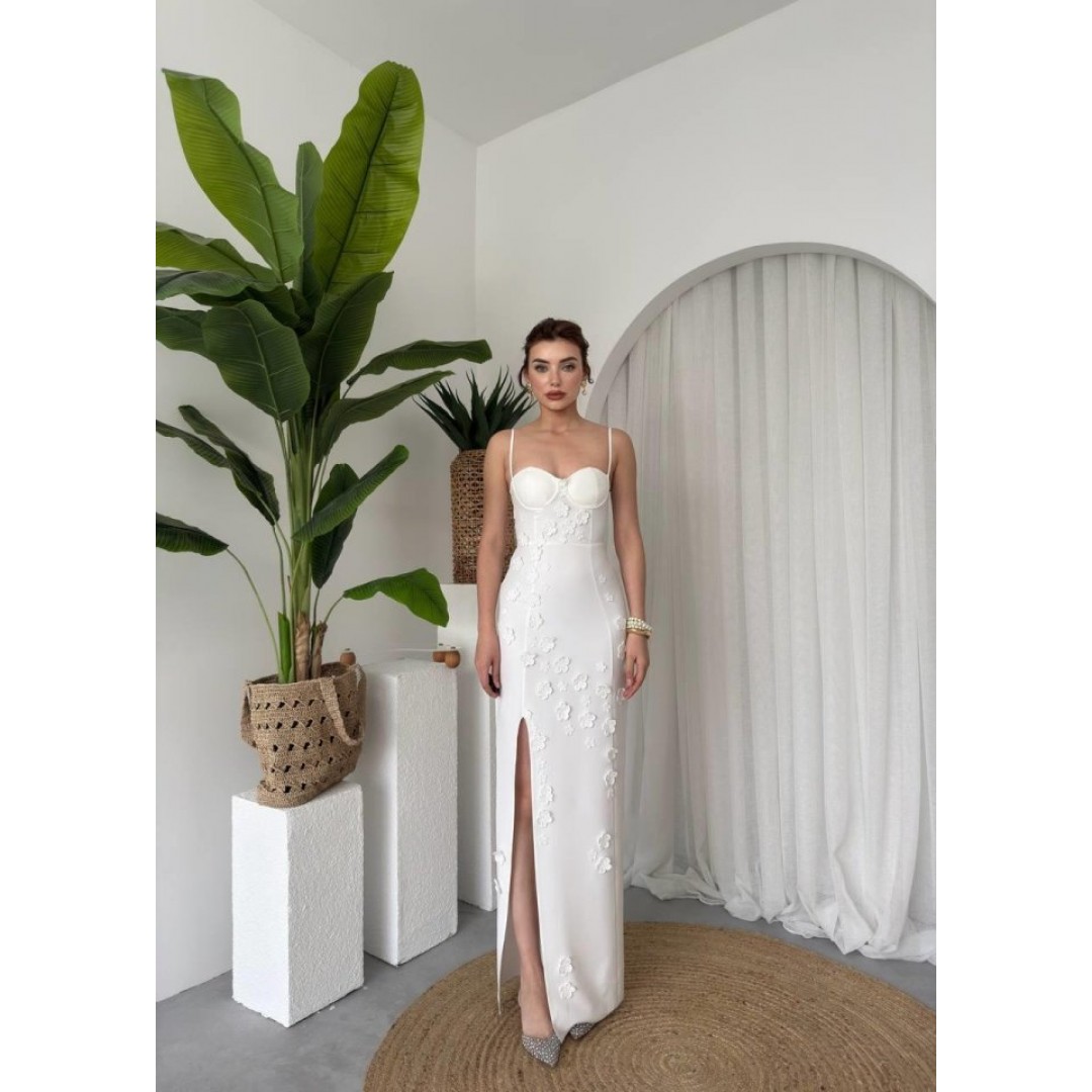 Stor Gül Detaylı Elbise - 161370 Stor Gül Detaylı Elbise - 161370