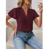 Kadın Kısa Kollu Kelebek Kollu V Yakalı Sandy Bluz 163643 Kadın Kısa Kollu Kelebek Kollu V Yakalı Sandy Bluz 163643