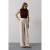 Pileli Bağcıklı Oversize Pantolon - Bej 162827 Pileli Bağcıklı Oversize Pantolon - Bej 162827