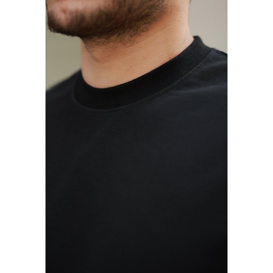 Erkek Basic Oversize Double Face Kumaş Kısa Kollu Tshirt - 159154 Erkek Basic Oversize Double Face Kumaş Kısa Kollu Tshirt - 159154