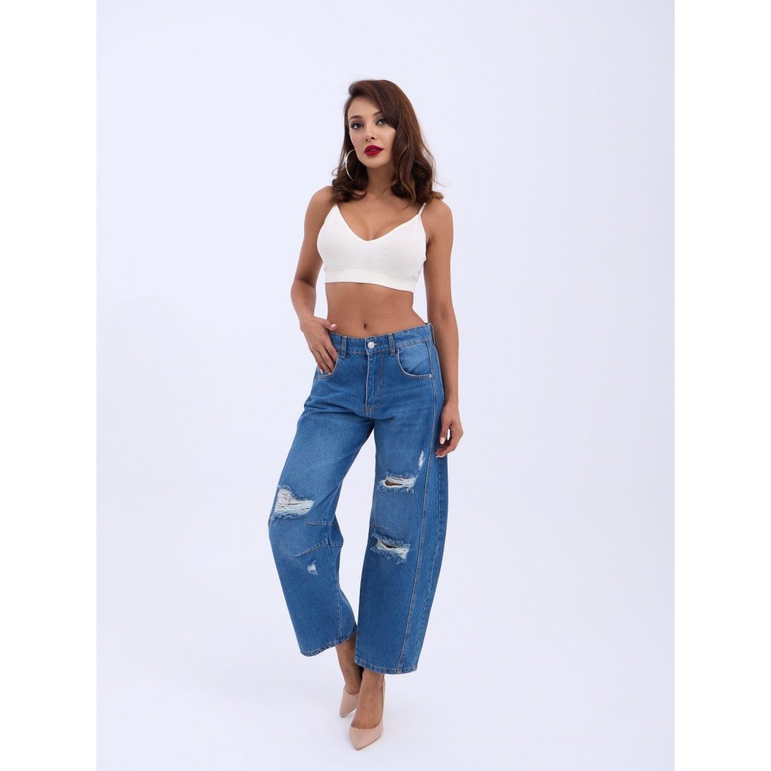 7086 KOT PANTOLON-MAVİ 143745