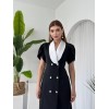 Reta Düğme Detaylı Elbise - 162542