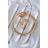 316L Çelik Gold Renk Sarmal Model Erkek Bileklik Yüzük Kombini 77824 316L Çelik Gold Renk Sarmal Model Erkek Bileklik Yüzük Kombini 77824