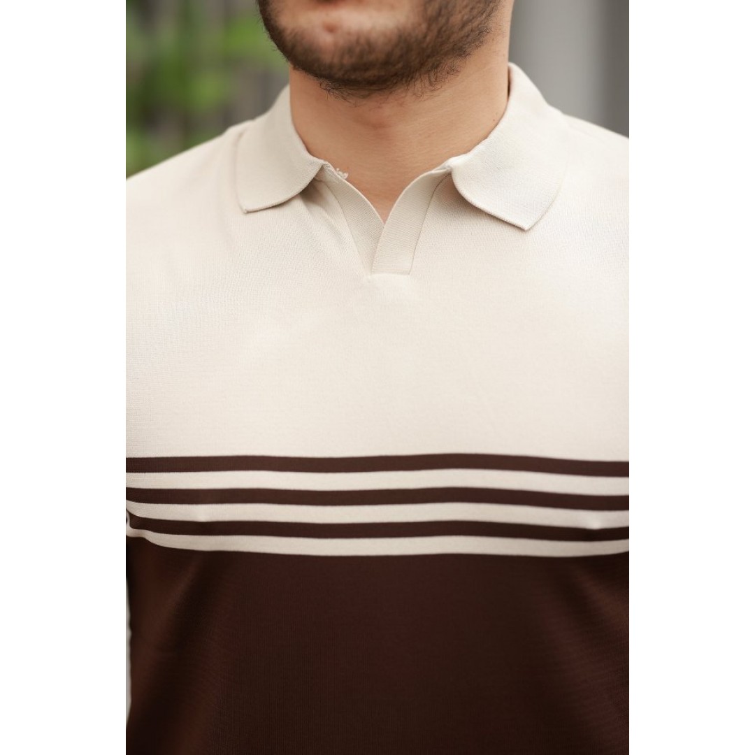 Erkek Yakalı Parça Renk Kısa Kollu T-shirt 160705 Erkek Yakalı Parça Renk Kısa Kollu T-shirt 160705