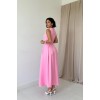 Pembe Halter Yaka Kloş Elbise 153492