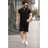 Erkek Yakalı Fermuarlı T-shirt şort Ikili Takım 160466