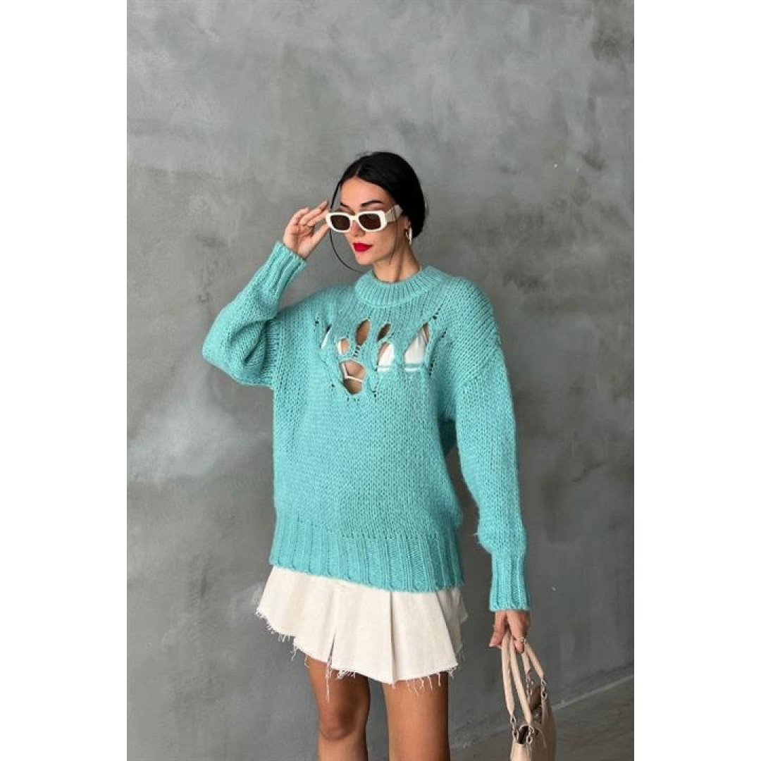 Midred Cut Out Triko Kazak 1200-09