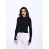42491 TRİKO SAÇ ÖRGÜ CROP KAZAK-SİYAH 144000