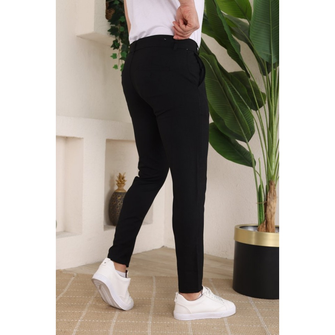 Erkek Slim Fit Likralı Bilek Boy Kumaş Pantolon - 159381 Erkek Slim Fit Likralı Bilek Boy Kumaş Pantolon - 159381