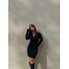 Kadın Uzun Kollu Kruvaze Yaka Krep Mini Boy Elbise - 135254 Kadın Uzun Kollu Kruvaze Yaka Krep Mini Boy Elbise - 135254
