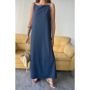 TENCEL KOLSUZ SALAŞ ELBİSE - İndigo - 159985 TENCEL KOLSUZ SALAŞ ELBİSE - İndigo - 159985