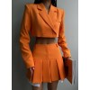 Pileli Etek Crop Ceket Takım 154122 Pileli Etek Crop Ceket Takım 154122