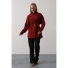 Kuşak Detaylı Tunik Gömlek - Bordo 163713 Kuşak Detaylı Tunik Gömlek - Bordo 163713