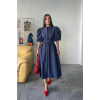 TENCEL KARPUZ KOL ELBİSE - İndigo 160280 TENCEL KARPUZ KOL ELBİSE - İndigo 160280