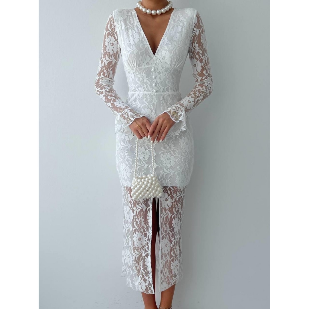 Lively Dantelli Midi Elbise - 147104 Lively Dantelli Midi Elbise - 147104