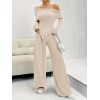 Kadın Uzun Kollu Omuzlardan Açık Asimetrik Kesim Kaşkorse Bluz Ve Pantolon Ikili Pantolon 137637 Kadın Uzun Kollu Omuzlardan Açık Asimetrik Kesim Kaşkorse Bluz Ve Pantolon Ikili Pantolon 137637