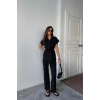 ÇİZGİLİ POLYVİSKON BLUZ - PANTOLON TAKIM - Siyah 159629 ÇİZGİLİ POLYVİSKON BLUZ - PANTOLON TAKIM - Siyah 159629