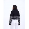 43311 TRİKO ÇİZGİLİ FERMUARLI CROP-SİYAH-EKRU 144100 43311 TRİKO ÇİZGİLİ FERMUARLI CROP-SİYAH-EKRU 144100