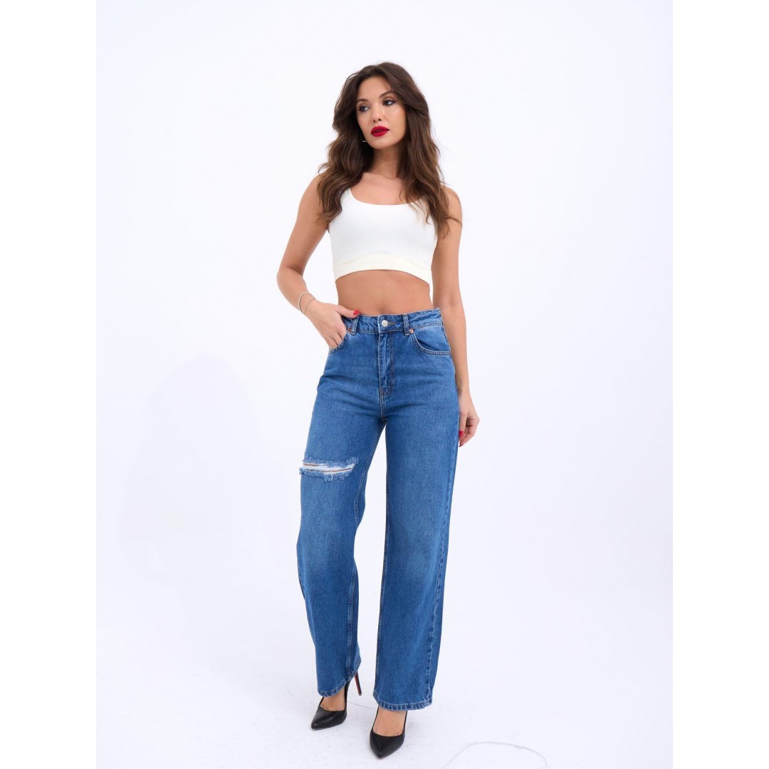 6491 DENİM WIDE LEG-MAVİ - 143052 6491 DENİM WIDE LEG-MAVİ - 143052