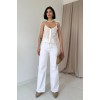 Beyaz Bağcıklı Brode Bluz 153484 Beyaz Bağcıklı Brode Bluz 153484