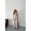 KETEN GOLD DÜĞMELİ YELEK - PANTOLON TK - Bej 158872 KETEN GOLD DÜĞMELİ YELEK - PANTOLON TK - Bej 158872