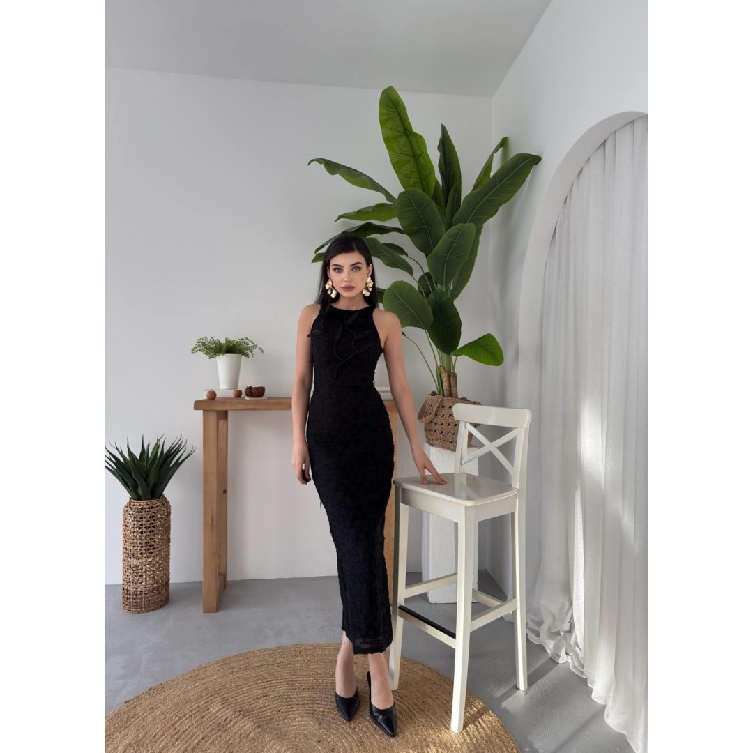 Lers Çiçek Detaylı Elbise - 146963 Lers Çiçek Detaylı Elbise - 146963