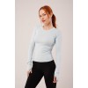 Uzun Kollu Basic Bebe Mavisi Bluz - 147403 Uzun Kollu Basic Bebe Mavisi Bluz - 147403