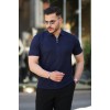 Erkek Yakası Fermuarlı Kısa Kollu T-shirt 161265 Erkek Yakası Fermuarlı Kısa Kollu T-shirt 161265