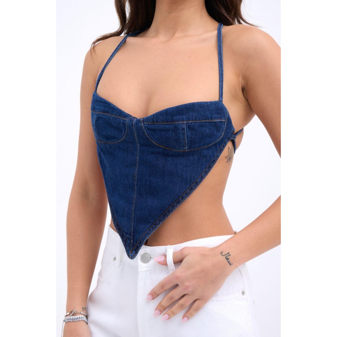 6968 KOT CROP-MAVİ 143501 6968 KOT CROP-MAVİ 143501