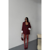 ÇİZGİLİ CEKET TEK DÜĞME EKRU MANŞET - Bordo 153625 ÇİZGİLİ CEKET TEK DÜĞME EKRU MANŞET - Bordo 153625