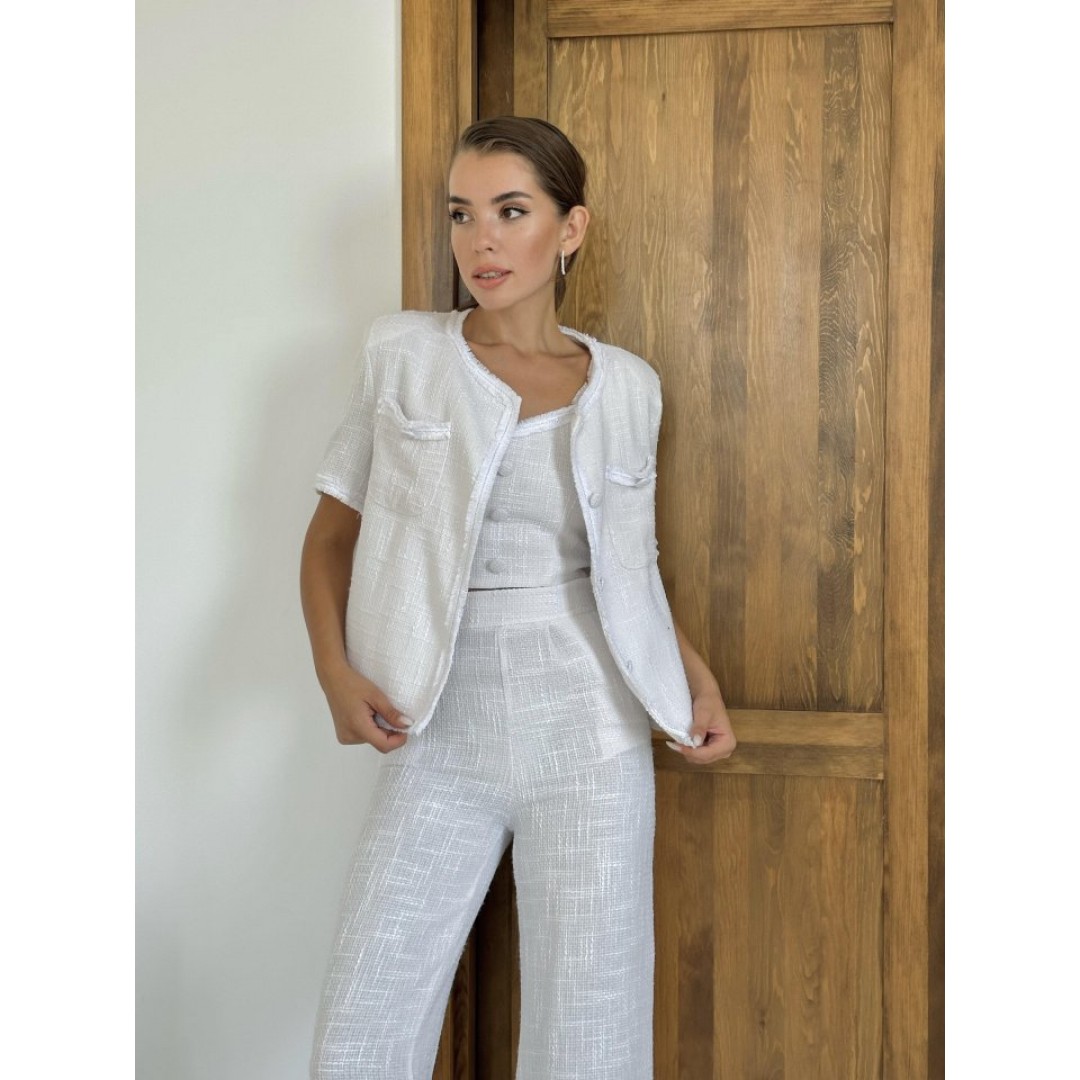 Ekru Askılı Büstiyer Ceket Ve Pantolon Takım 152294 Ekru Askılı Büstiyer Ceket Ve Pantolon Takım 152294