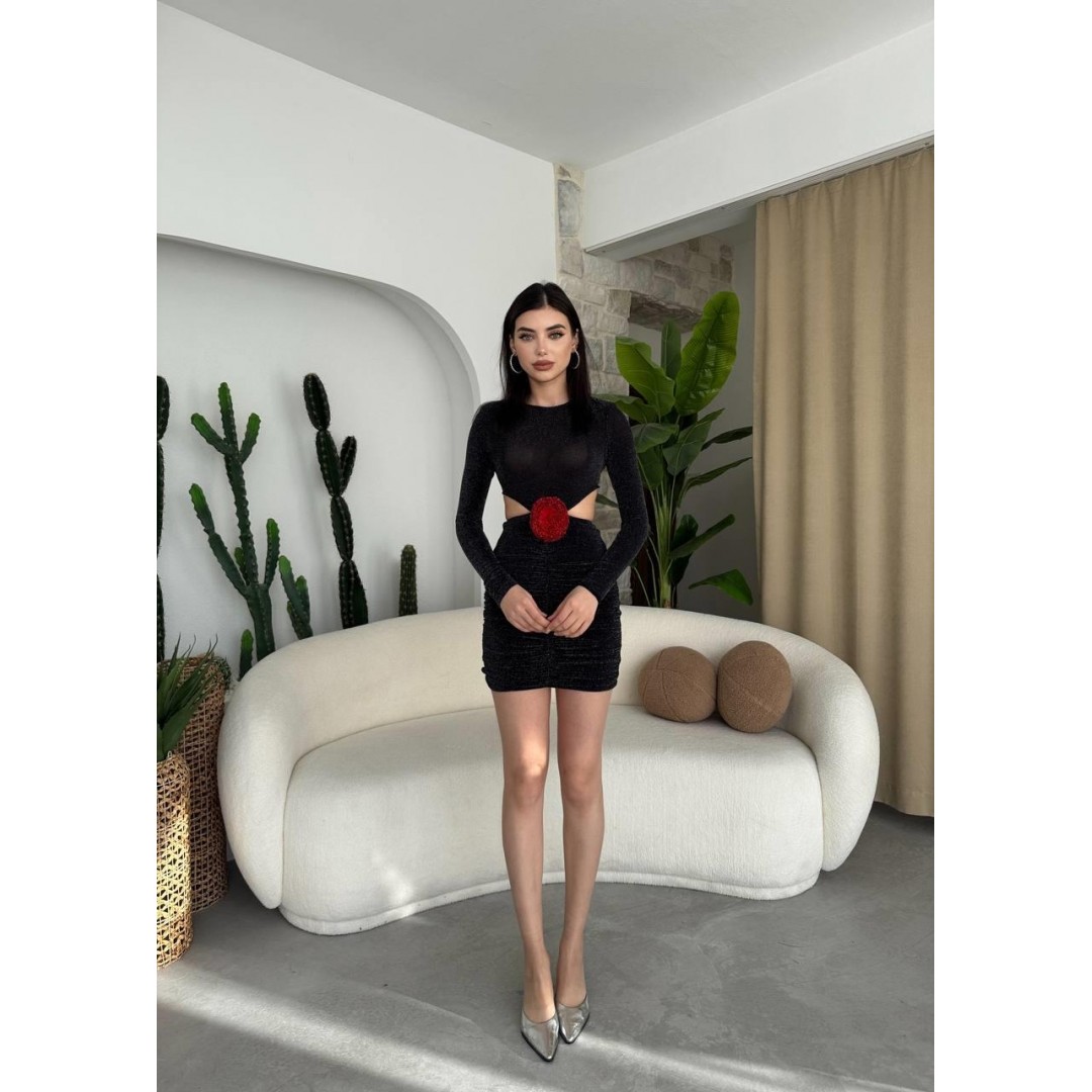 Sarih Gül Detaylı Elbise - 146981 Sarih Gül Detaylı Elbise - 146981