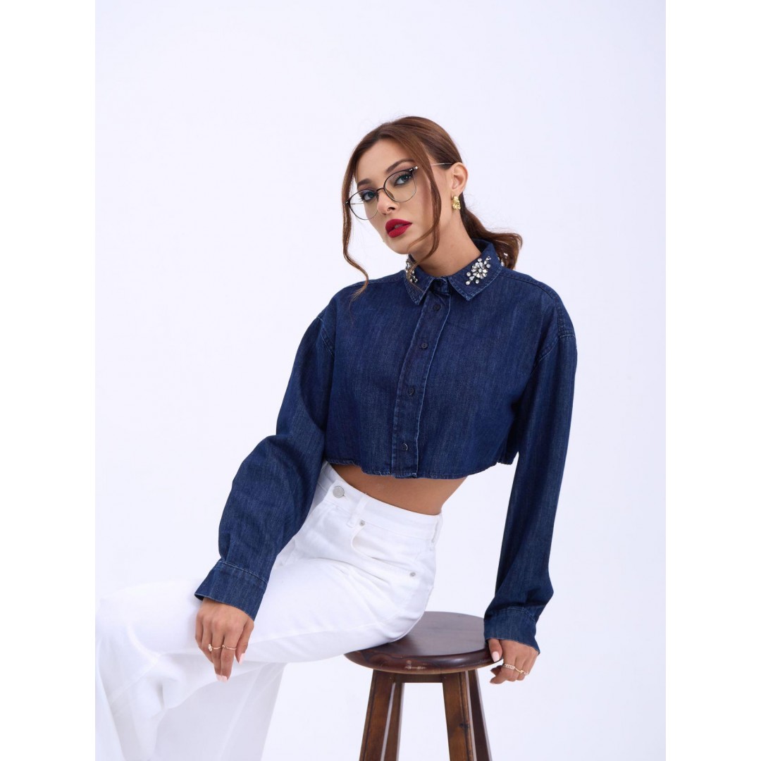 6603 KOT BLUZ-MAVİ 143063