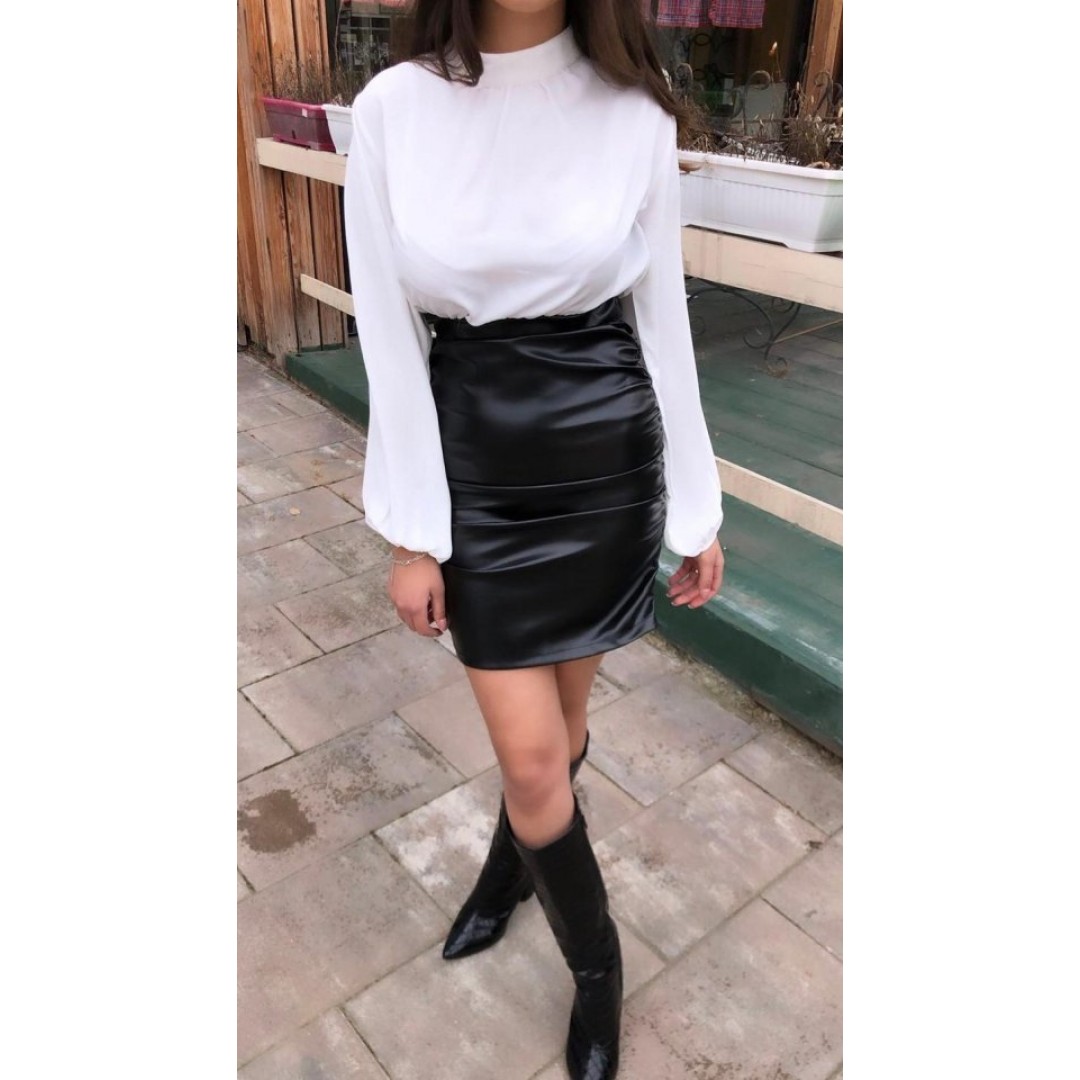 Beyaz Deri Elbise - 149929 Beyaz Deri Elbise - 149929