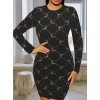 Kadın Bisiklet Yaka Uzun Kol Triko Mini Boy Elbise - 134582