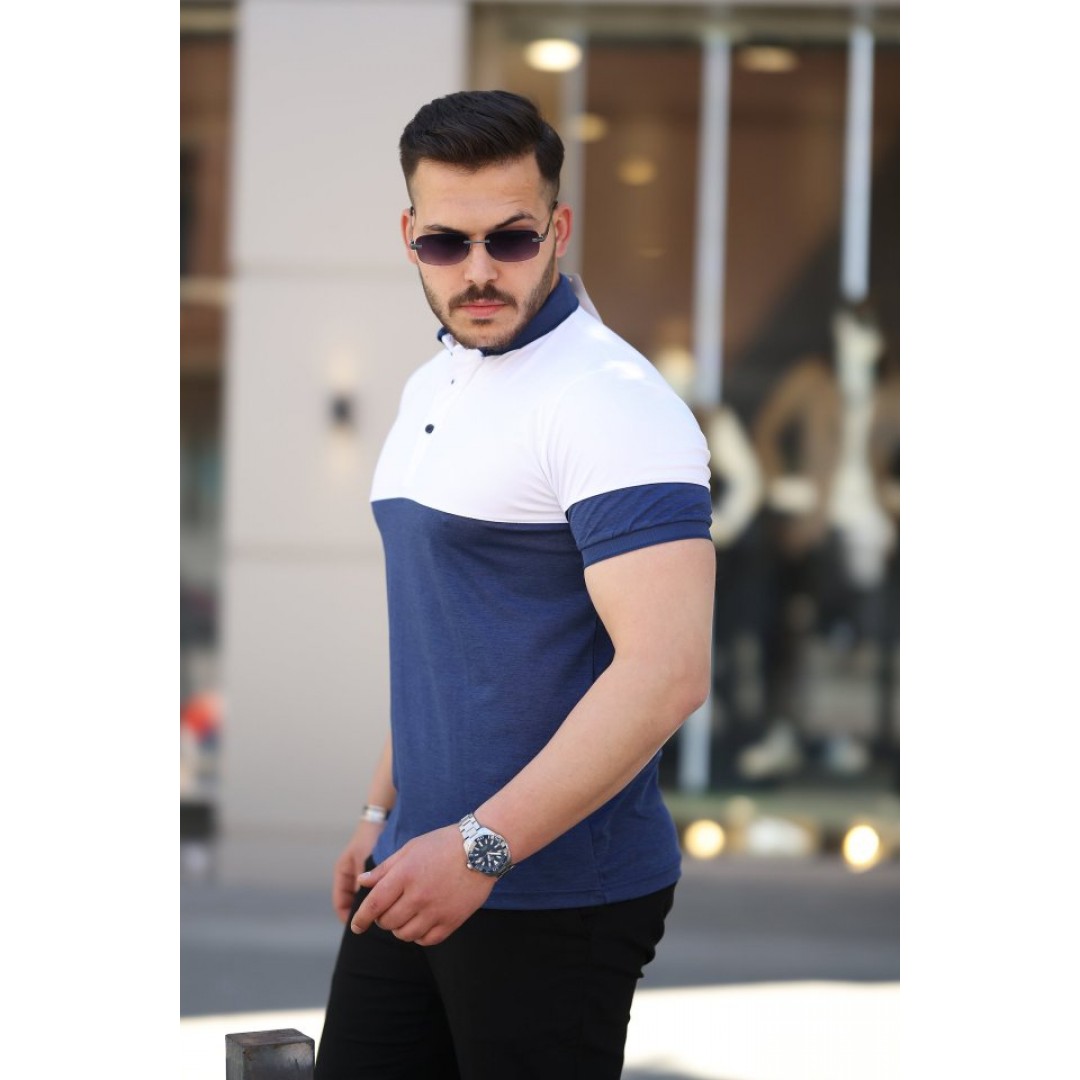 Erkek Yakalı çift Renk Kısa Kollu T-shirt 161253 Erkek Yakalı çift Renk Kısa Kollu T-shirt 161253