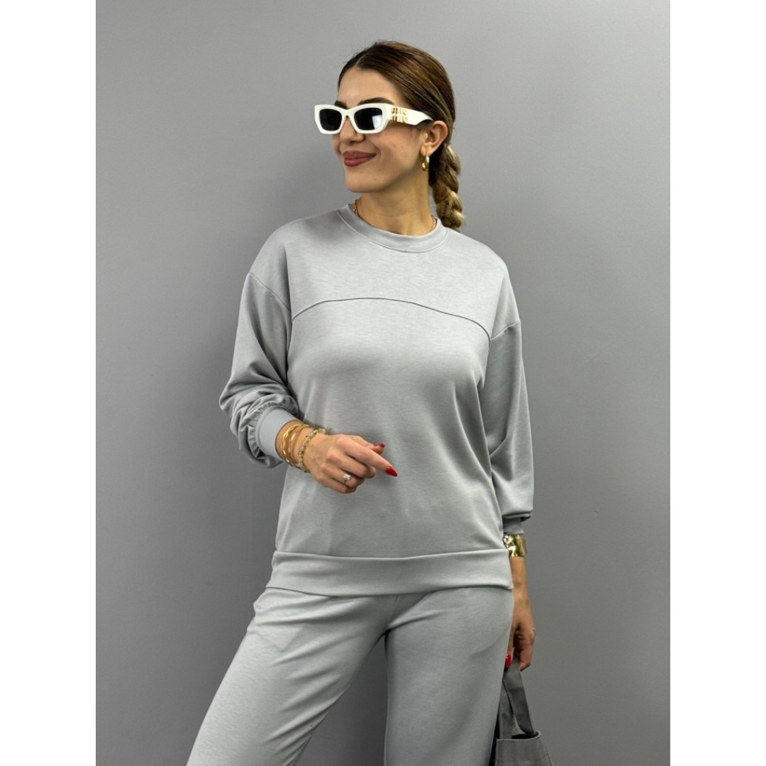 Kadın Uzun Kollu Bisiklet Yaka Viskon Iki Iplik Bluz Ve Pantolon Ikili Takım 136537 Kadın Uzun Kollu Bisiklet Yaka Viskon Iki Iplik Bluz Ve Pantolon Ikili Takım 136537