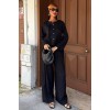 Önü İnce Kordon Detaylı Ve Double Paça Pantolonlu Takım 10180 159420 Önü İnce Kordon Detaylı Ve Double Paça Pantolonlu Takım 10180 159420