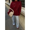 Gümüş Taşlı Sweatshirt 8052 158384