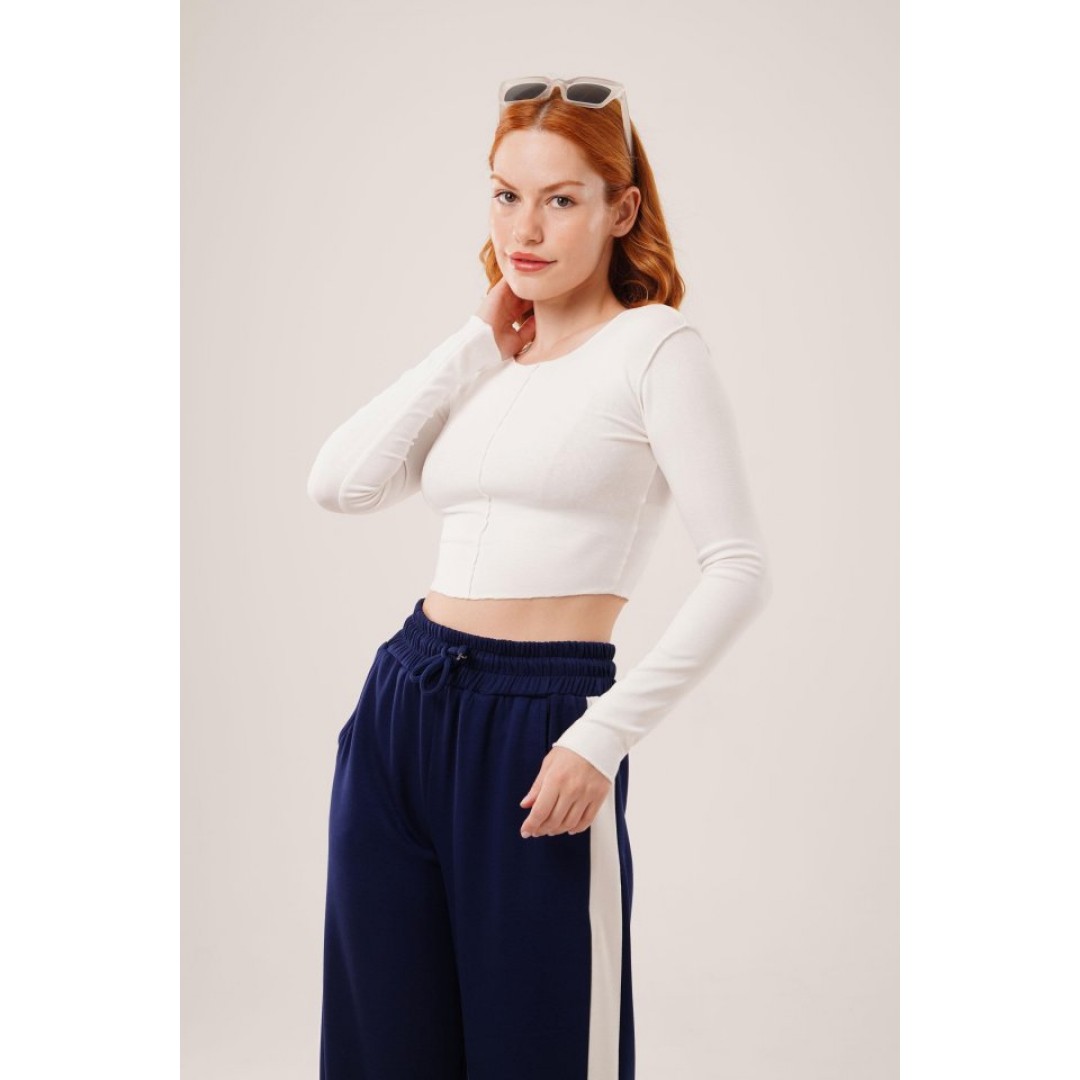Ters Dikişli Basic Beyaz Body Bluz 148082 Ters Dikişli Basic Beyaz Body Bluz 148082