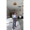 Kadın Yüksek Bel Süet Kumaş Ispanyol Paça Detay Pantolon 137170 Kadın Yüksek Bel Süet Kumaş Ispanyol Paça Detay Pantolon 137170