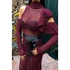 Saten Kuşaklı Ajurlu Triko Elbise 2847 158999 Saten Kuşaklı Ajurlu Triko Elbise 2847 158999