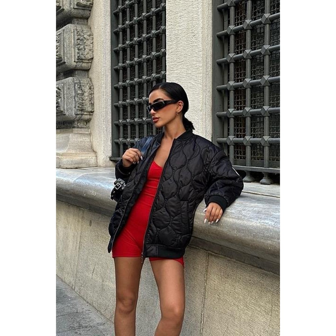 Alisa Oversize Kapitone Bomber Ceket 7058 -08 156134