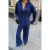 ÇİZGİLİ BLUZ - PANTOLON TAKIM - Lacivert 153604 ÇİZGİLİ BLUZ - PANTOLON TAKIM - Lacivert 153604