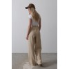 Beli Yarım Lastikli Palazzo Pantolon - Camel 154479 Beli Yarım Lastikli Palazzo Pantolon - Camel 154479