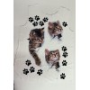 Kadın Kısa Kollu Kedi Ve Pati Baskılı Süprem T-shirt 157607 Kadın Kısa Kollu Kedi Ve Pati Baskılı Süprem T-shirt 157607