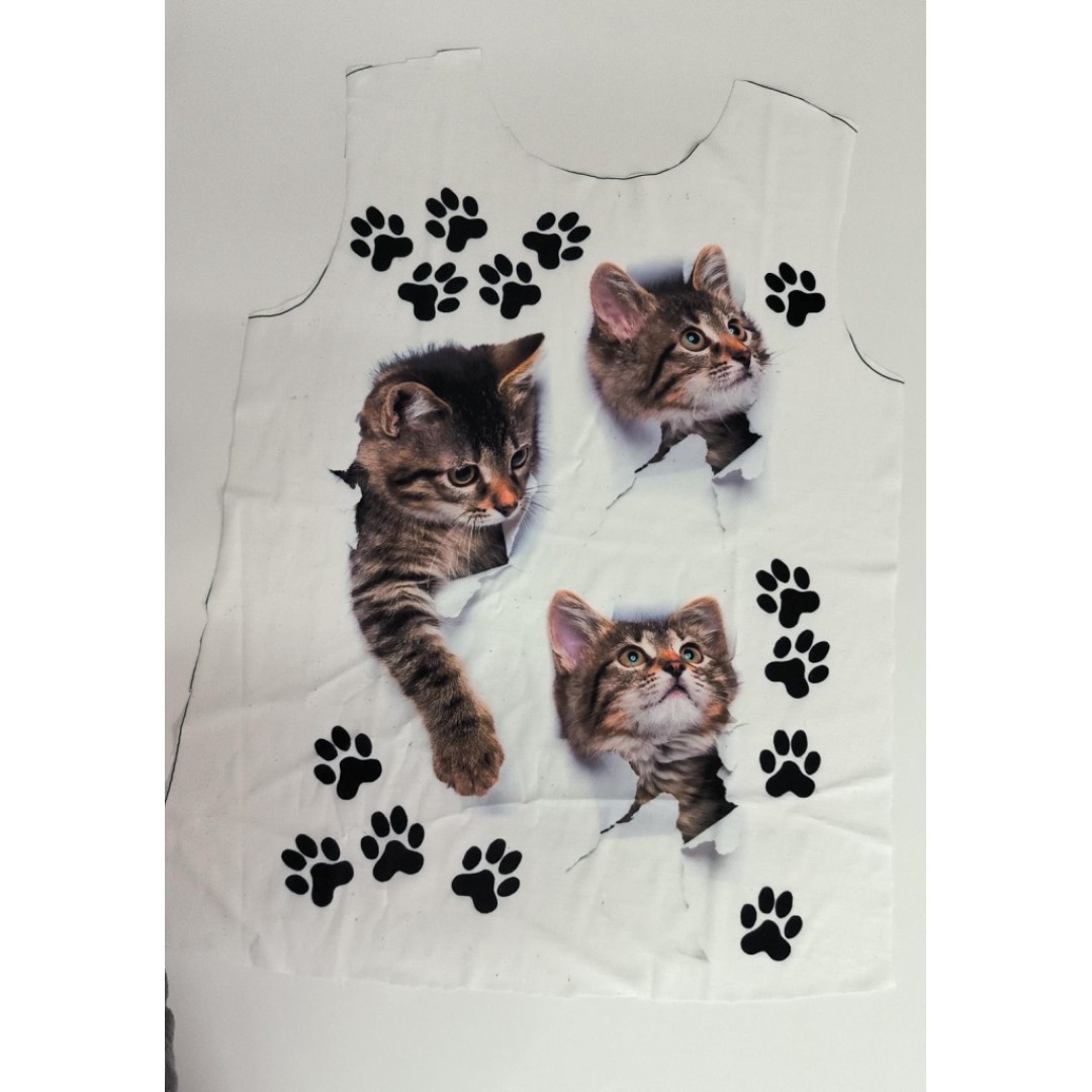 Kadın Kısa Kollu Kedi Ve Pati Baskılı Süprem T-shirt 157607 Kadın Kısa Kollu Kedi Ve Pati Baskılı Süprem T-shirt 157607