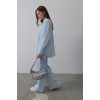 Çizgili Cep Detaylı Oversize Takım - Bebe Mavisi 152830 Çizgili Cep Detaylı Oversize Takım - Bebe Mavisi 152830